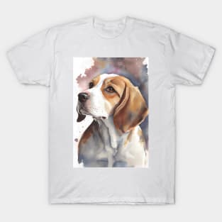 A Watercolor Beagle Dog Portrait T-Shirt